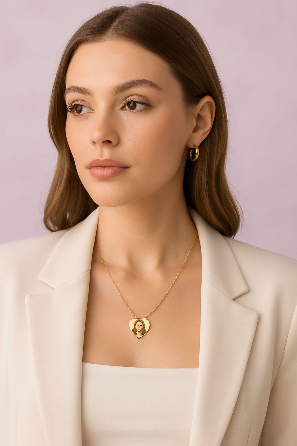 Heart Necklace 18K Gold PVD